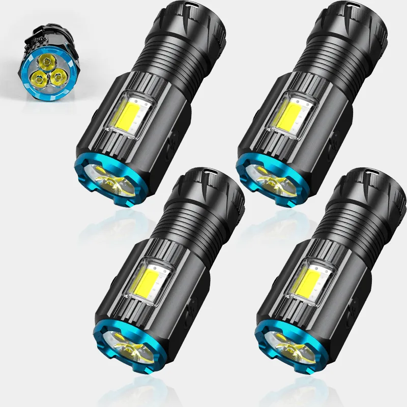 1200 Lumens Rechargeable 3-LED Small Bright Flashlight