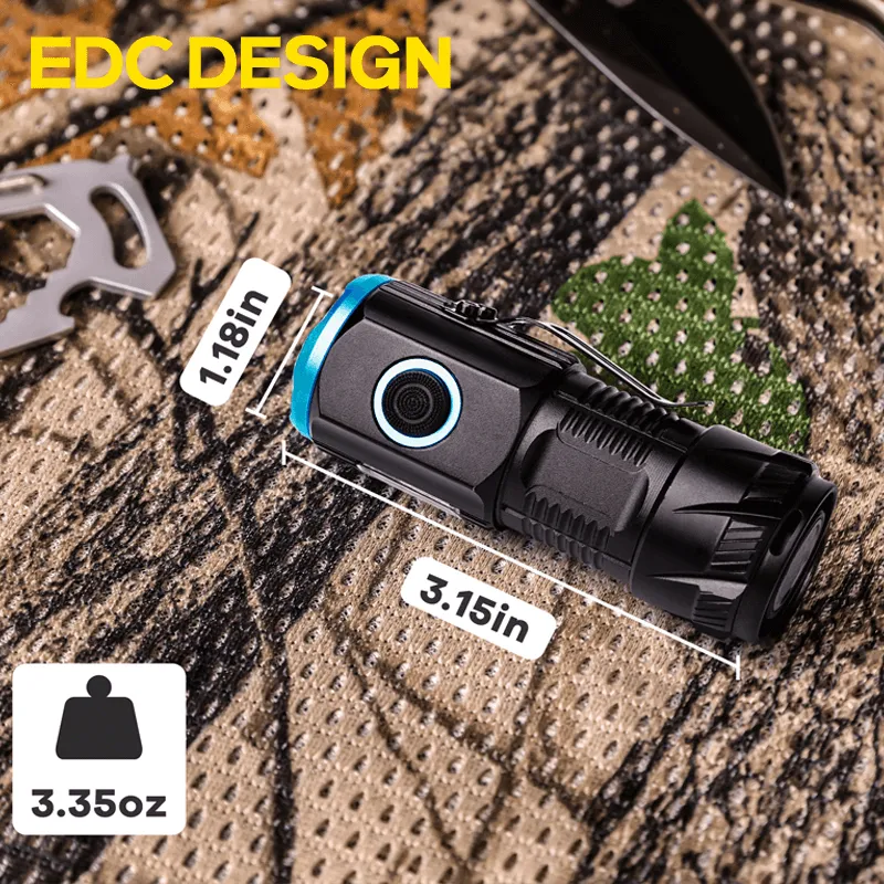 1200 Lumens Rechargeable 3-LED Small Bright Flashlight