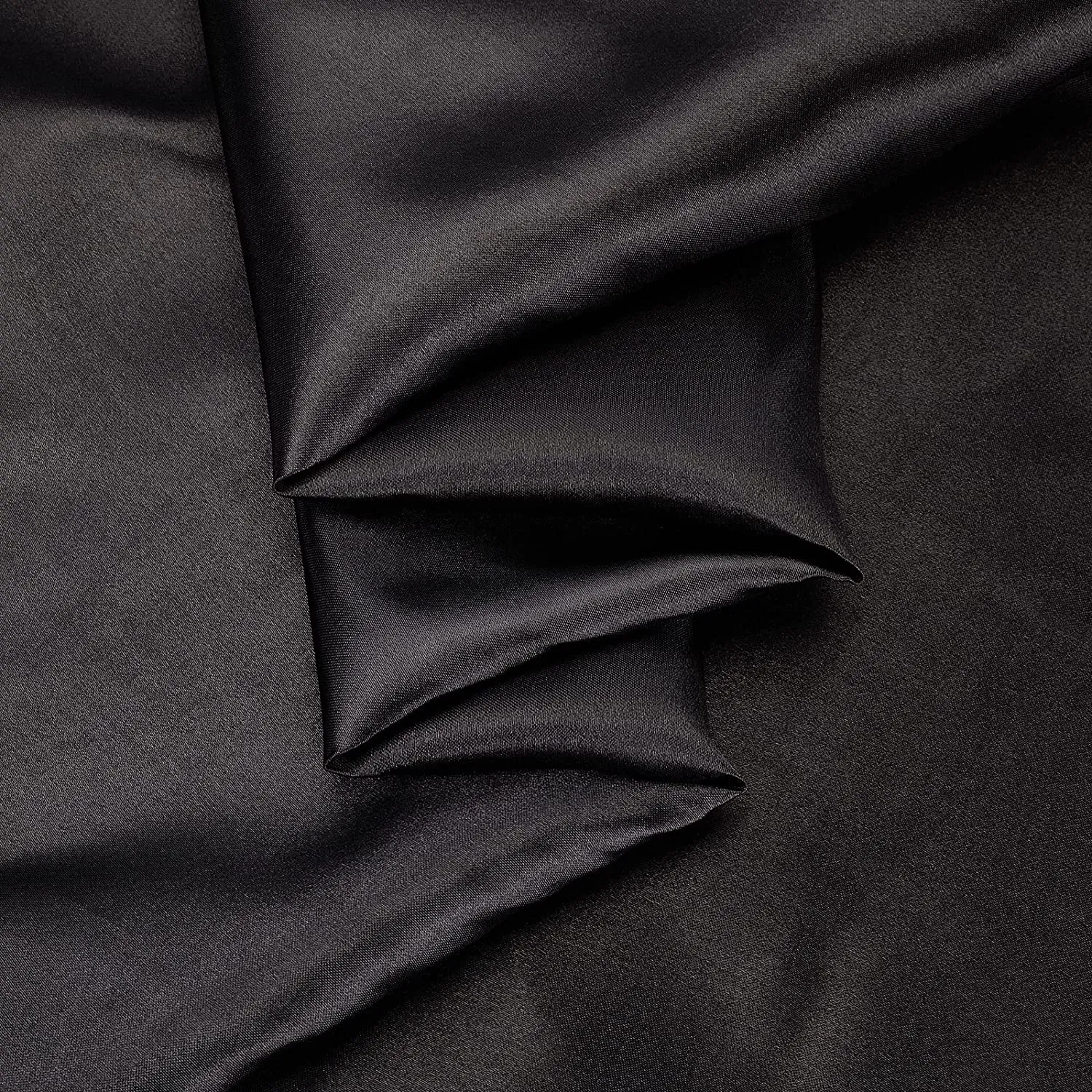 5yards Silky Shiny Satin, 60inch Wide Black Satin Fabric, Poly Silk Silky Satin Fabric for Arts and Crafts, DIY, Sewing Decoration