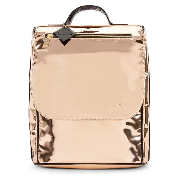 Apollo Patent Rose Gold Backpack