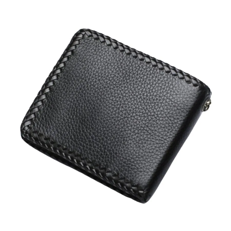 Black Leather Scorpion Stingray Biker Wallets