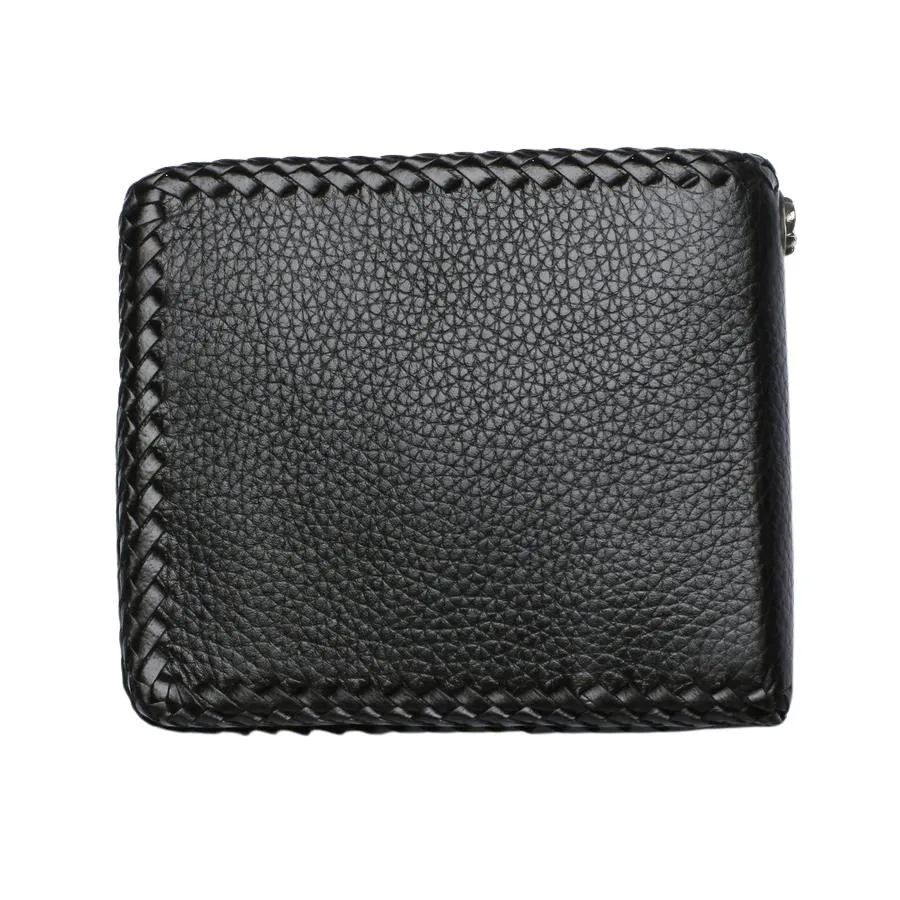 Black Leather Scorpion Stingray Biker Wallets