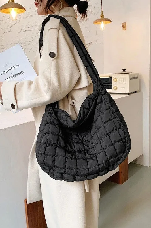 Black Quilted Crossbody Bag