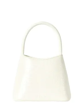 Brie Leon Mini Chloe Bag in White Brushed Recycled Croc