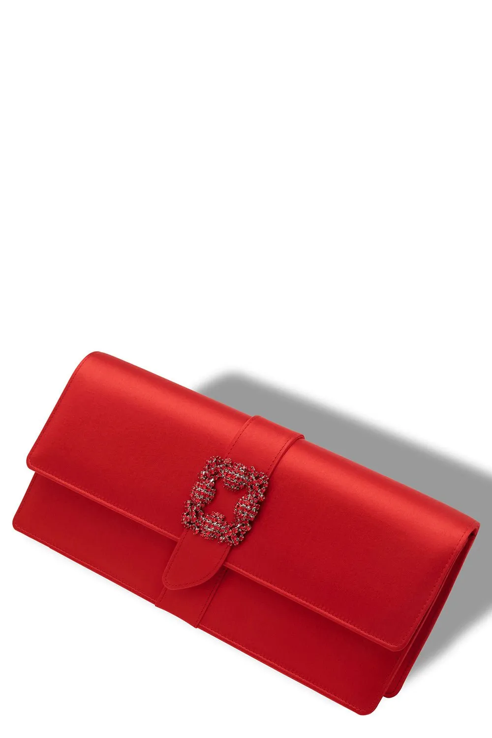 Capri Long Clutch - Bright Red