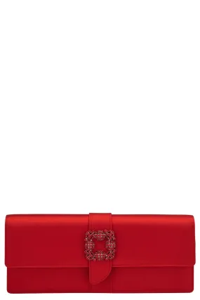 Capri Long Clutch - Bright Red