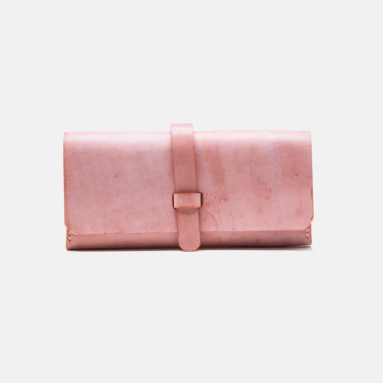 Chic Womens Pink Leather Long Wallets Clutch Bags Purses for Women