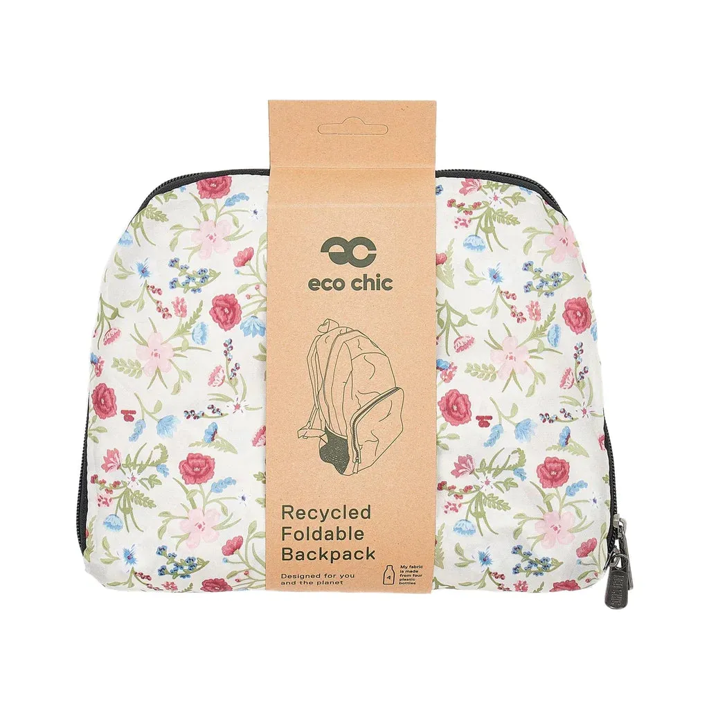 Eco Chic Navy Floral Backpack