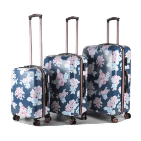 Floral Print ABS Luggage - Medium