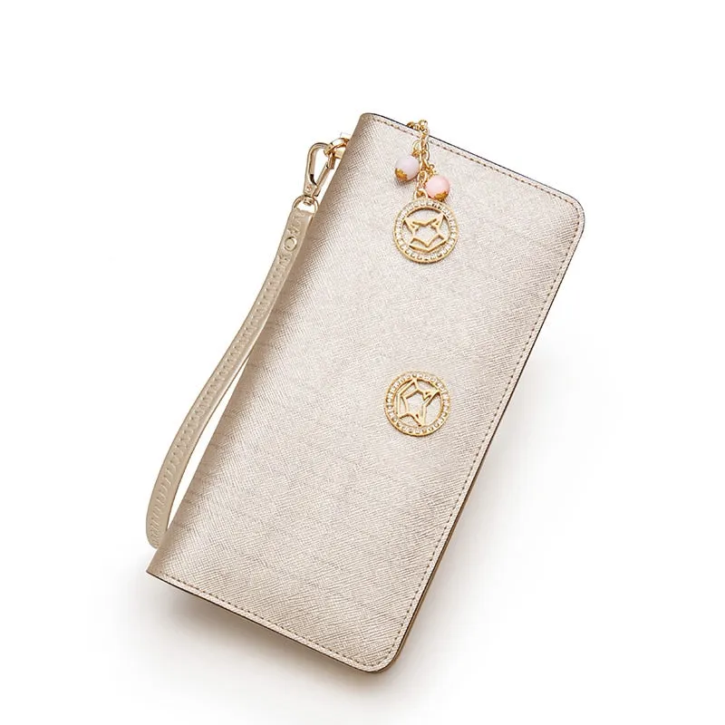 FOXER Chic Female Large Capacity Long Wallets Women'S Stylish Card Holder Coin Case Business Lady Clutch Phone Bag Money Purse