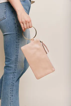 Fozi Wristlet in Pale Blush