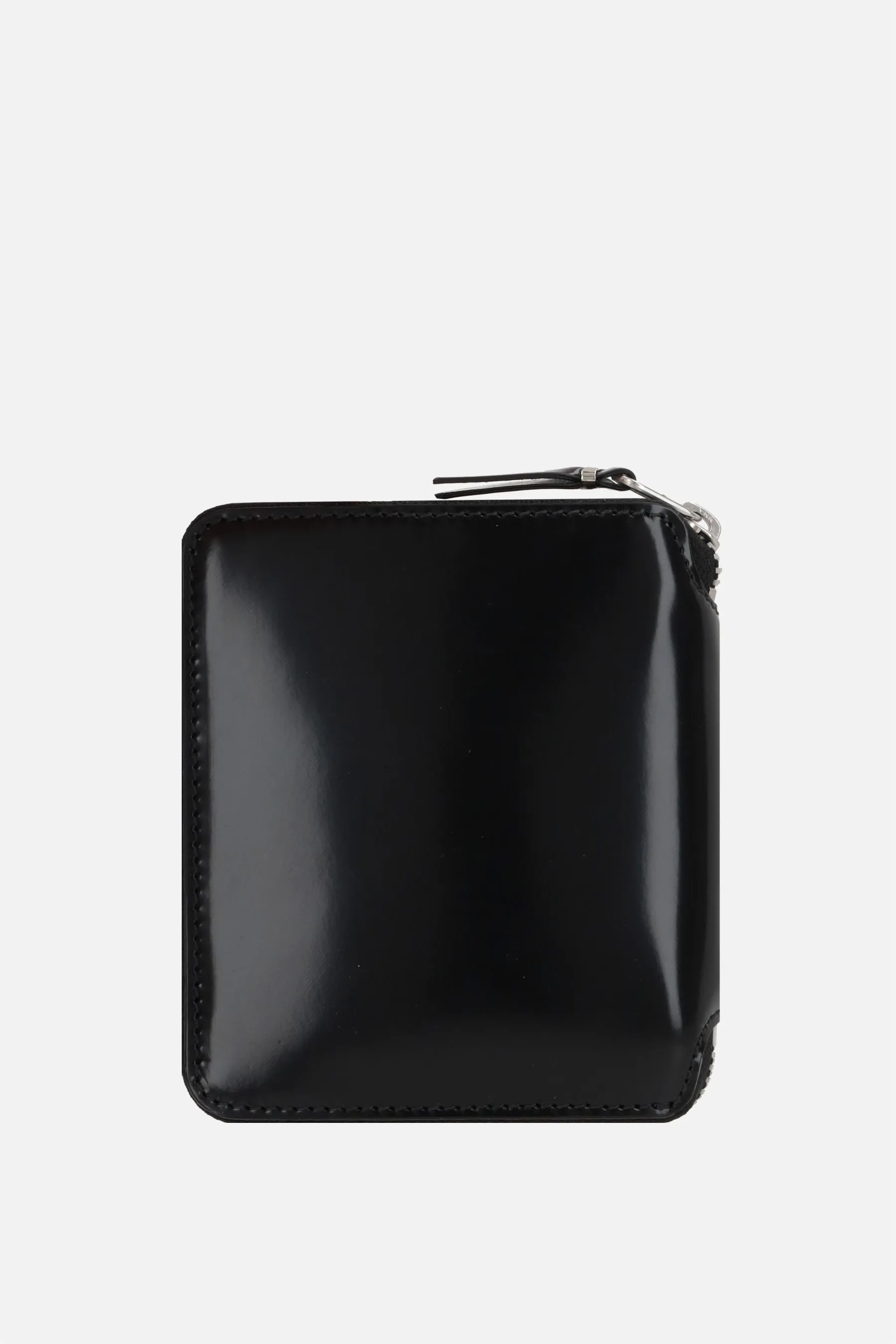 Glossy Patent Leather Zip Wallet