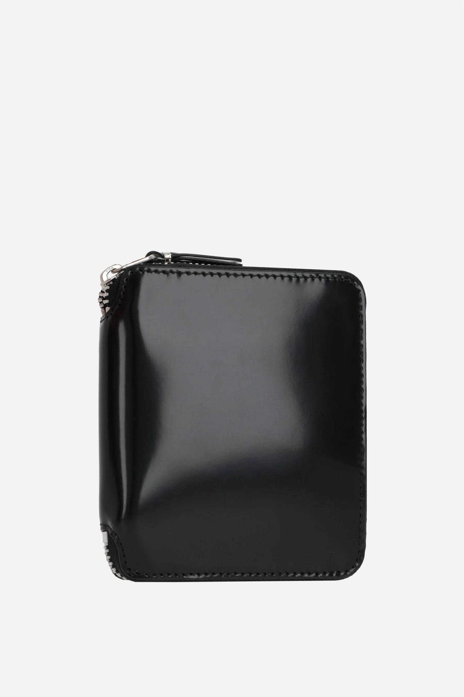 Glossy Patent Leather Zip Wallet