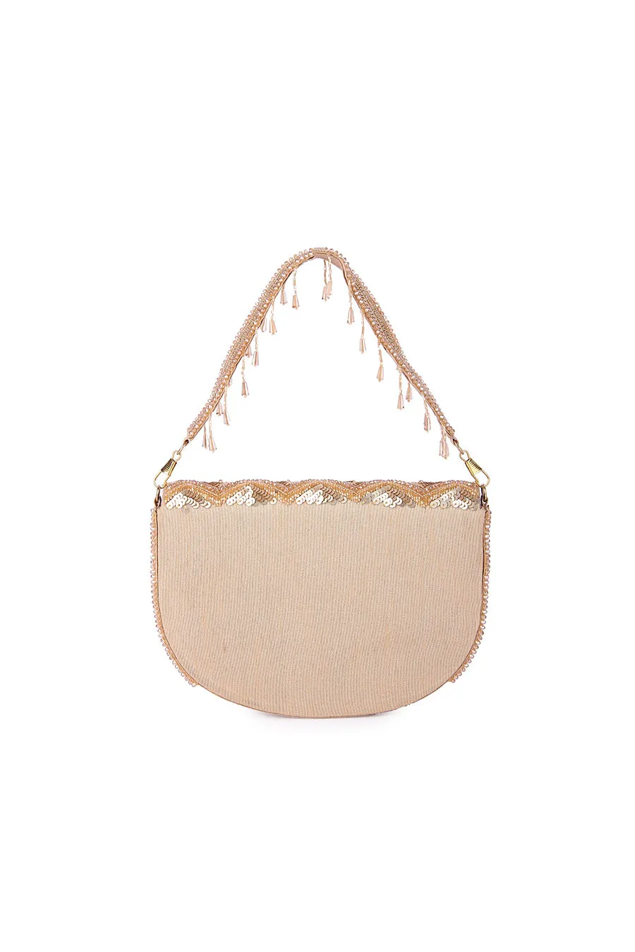 Gold Insiyaa Sequins Embroidered Clutch