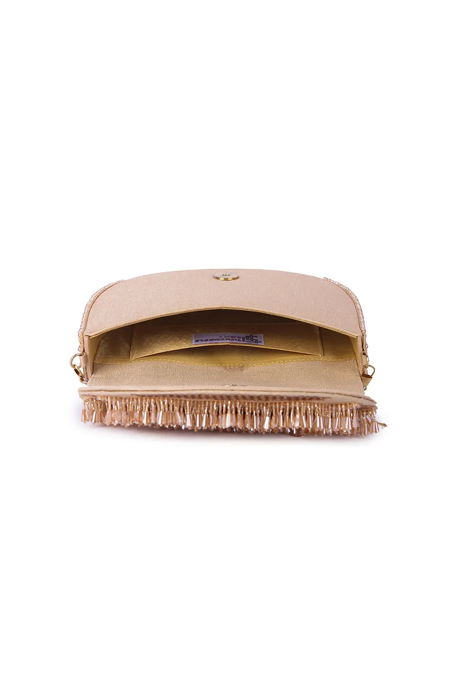 Gold Insiyaa Sequins Embroidered Clutch