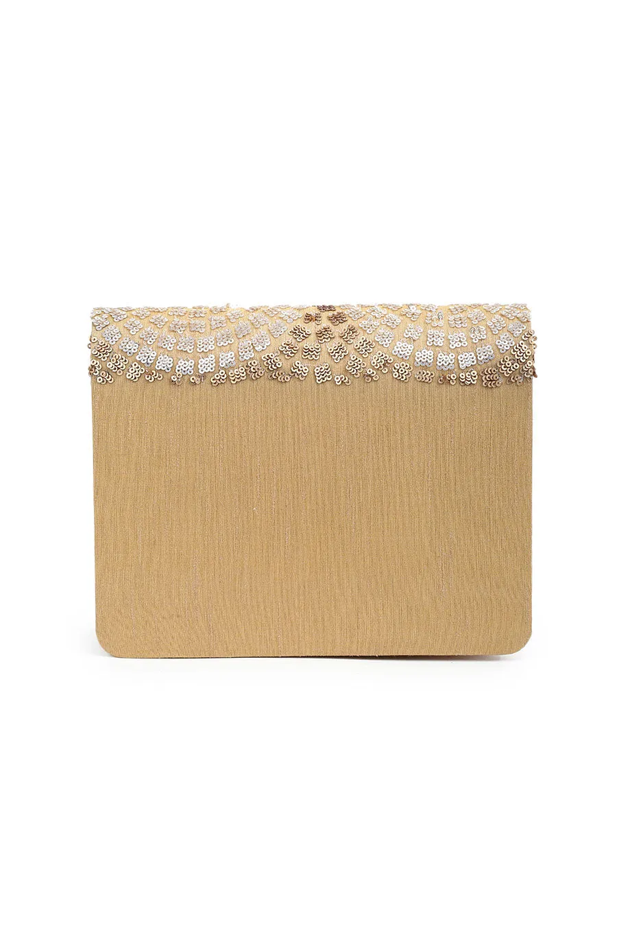 Gold Sequins Embroidered Clutch