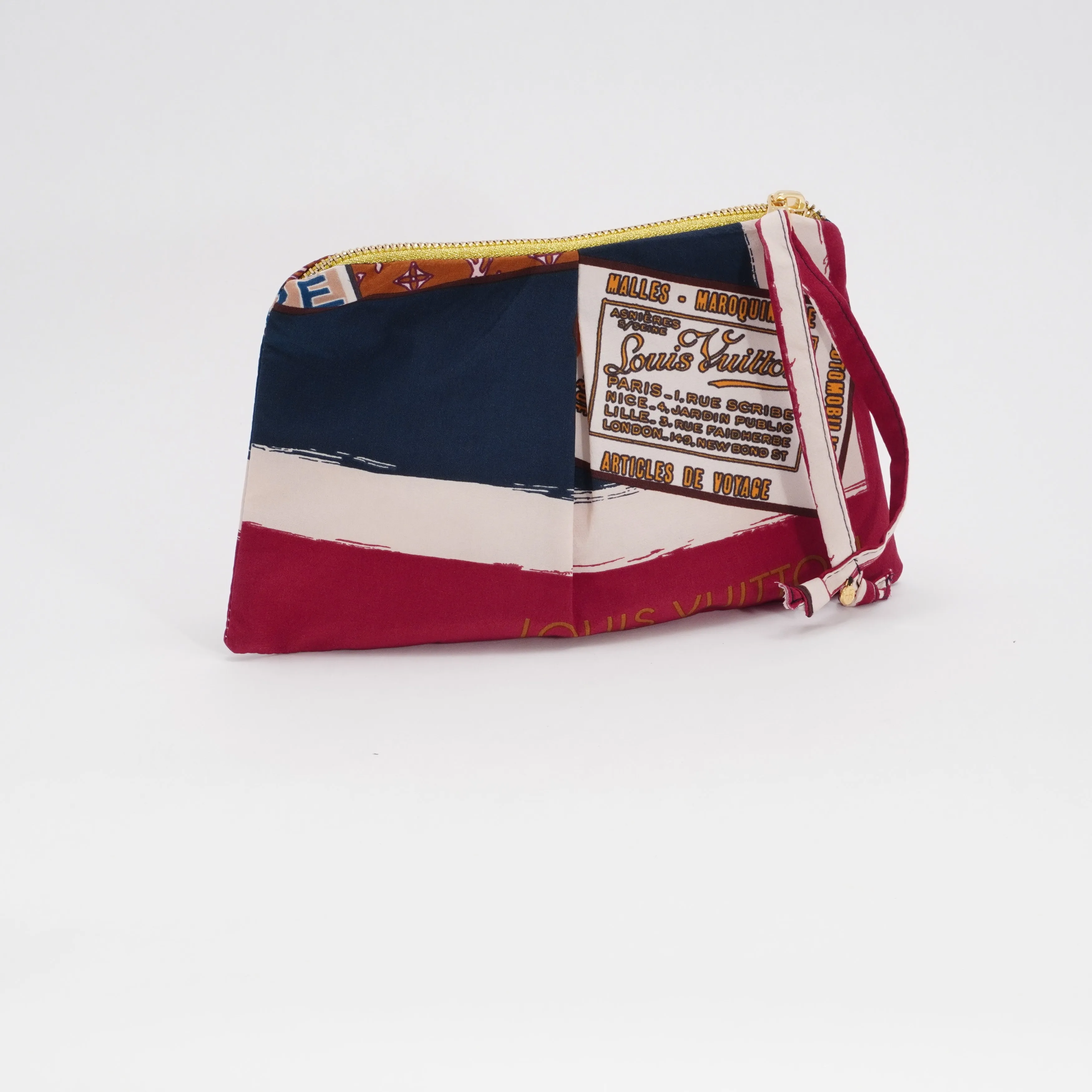 Hampton Road Designs Travel Stamps Scarf Clutch (Upcycled From Louis Vuitton Scarf)