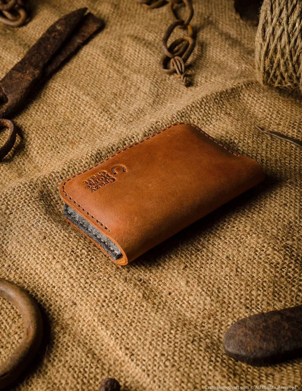 Leather Business & Credit Card Holder / Wallet | Classic Brown