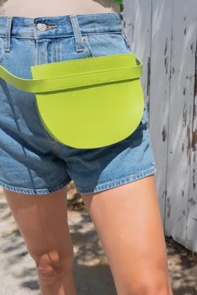 Lime Crescent Belt Bag