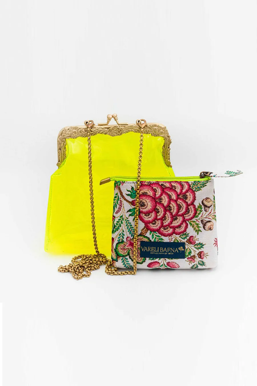 Lime Green Jyrn Clutch & Pouch Set