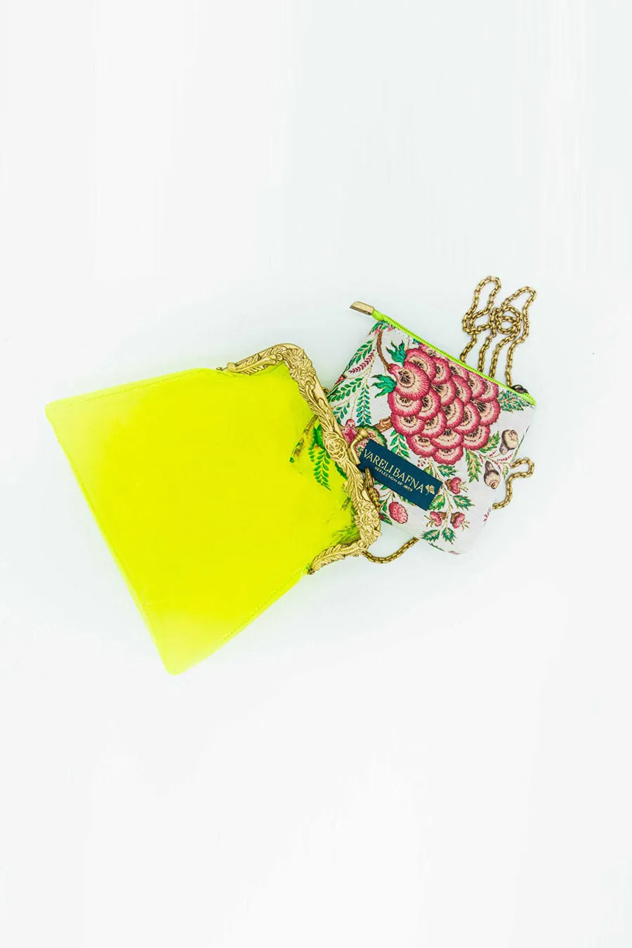 Lime Green Jyrn Clutch & Pouch Set