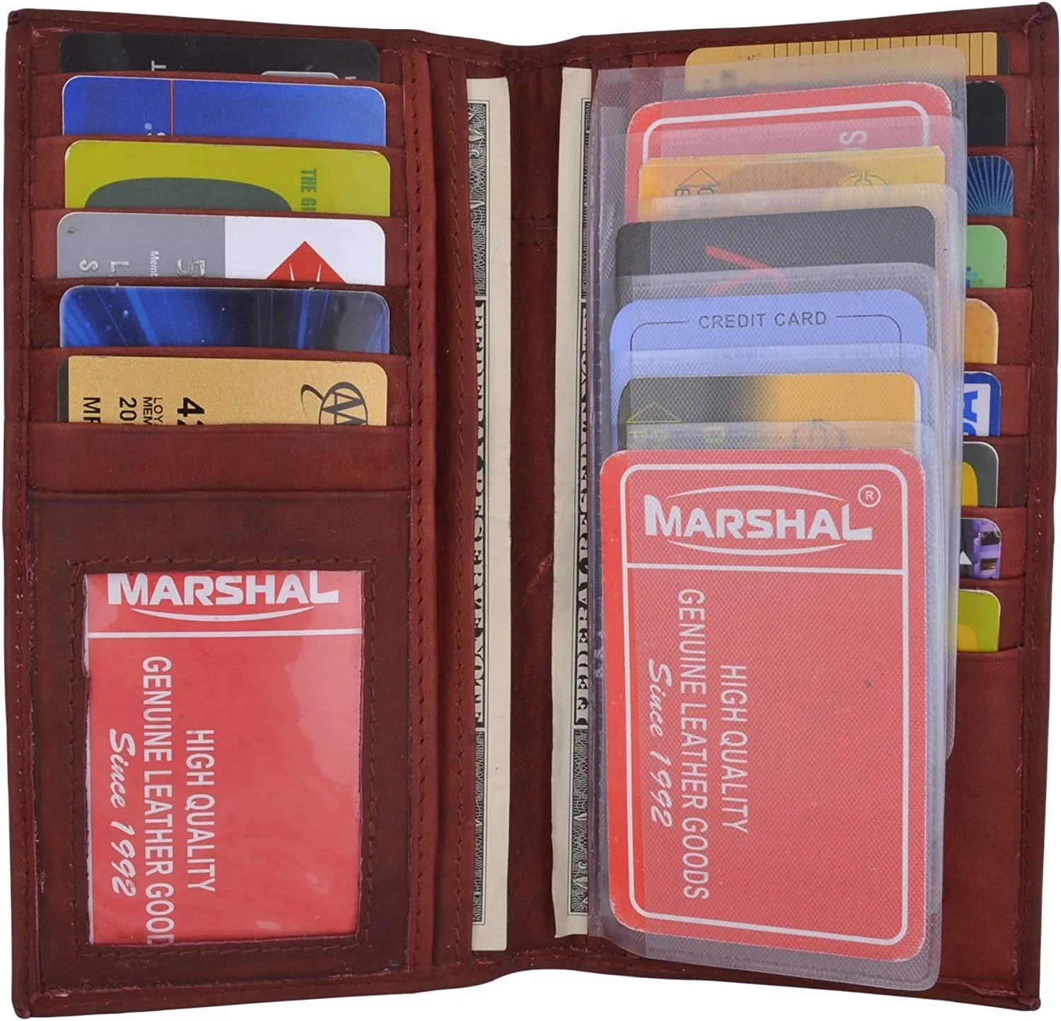 Marshal Ladies Checkbook Wallet and Credit card Holder with Id Window