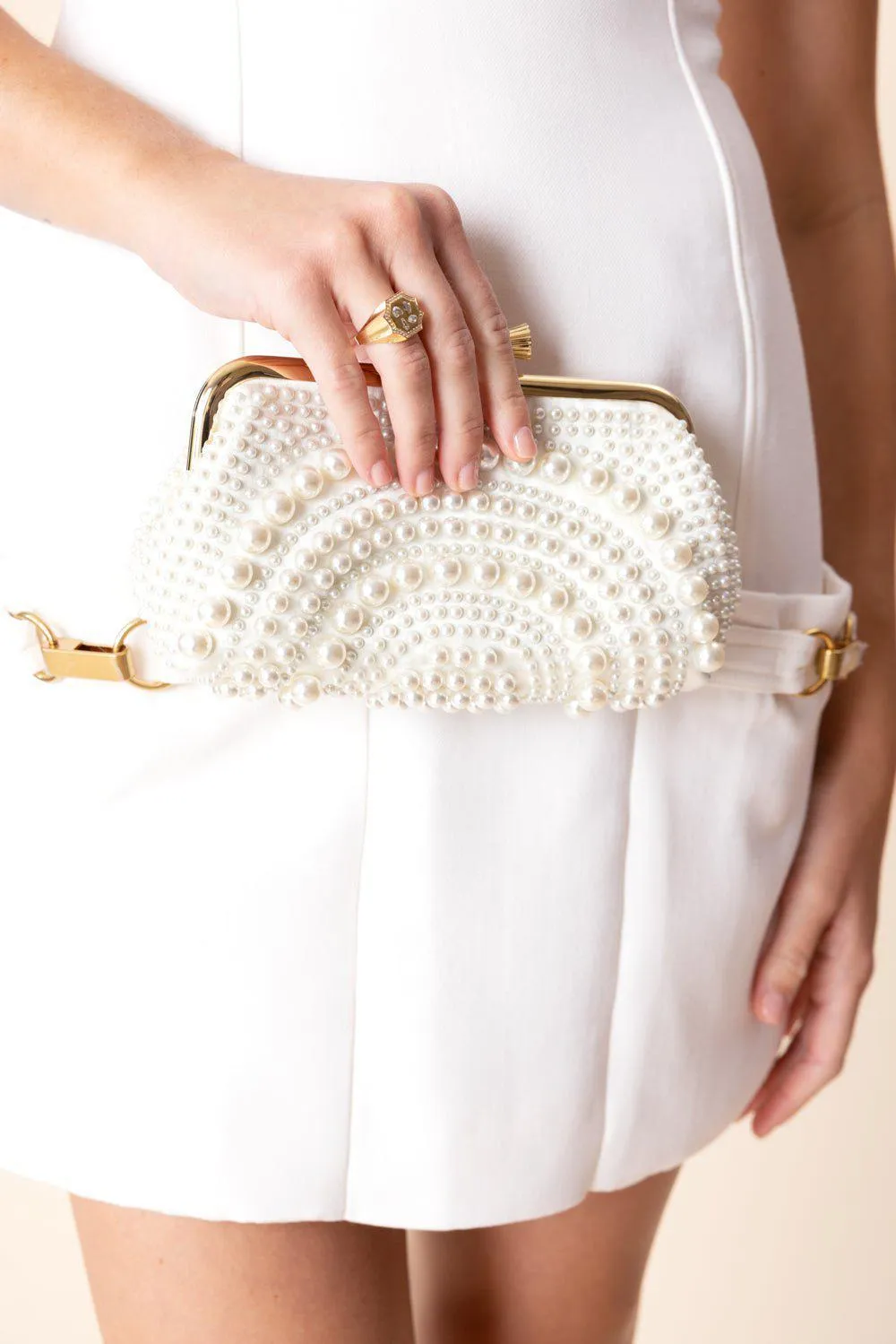 Maud Tassel Clutch - Ivory