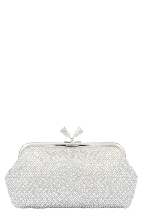 Maud Tassel Clutch - Silver Crystal