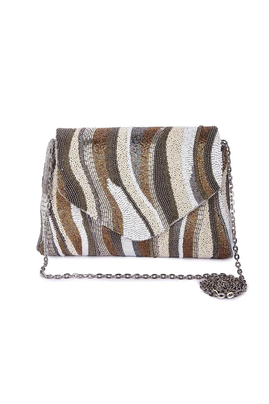 Multicolour Ferozzaa Hand-Embroidered Clutch