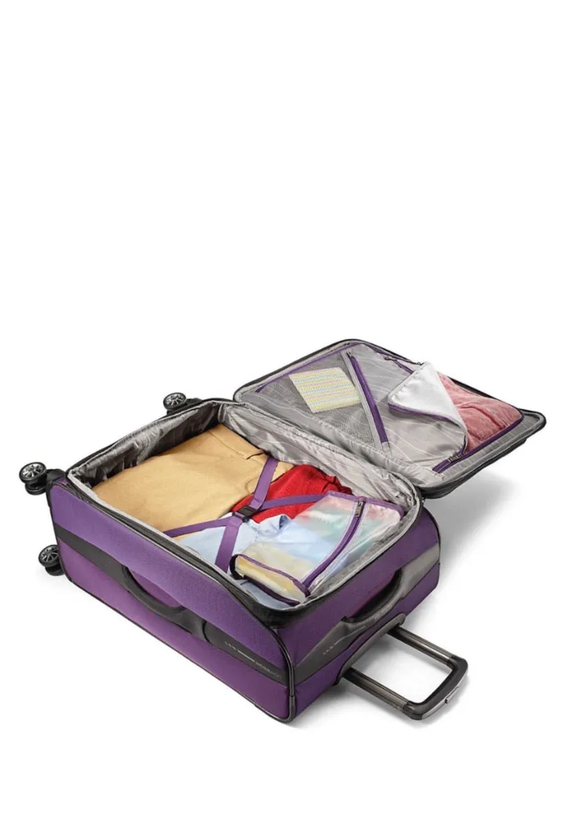 New American Tourister Zoom Spinner Suitcase Purple