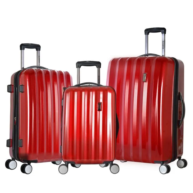 Olympia Titan 3pc Exp Hardcase Spinner Luggage Set