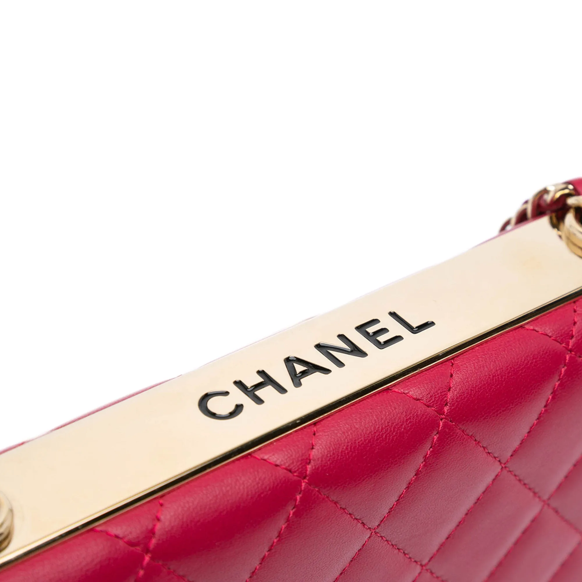 Pink Chanel Lambskin Trendy CC Wallet On Chain Crossbody Bag