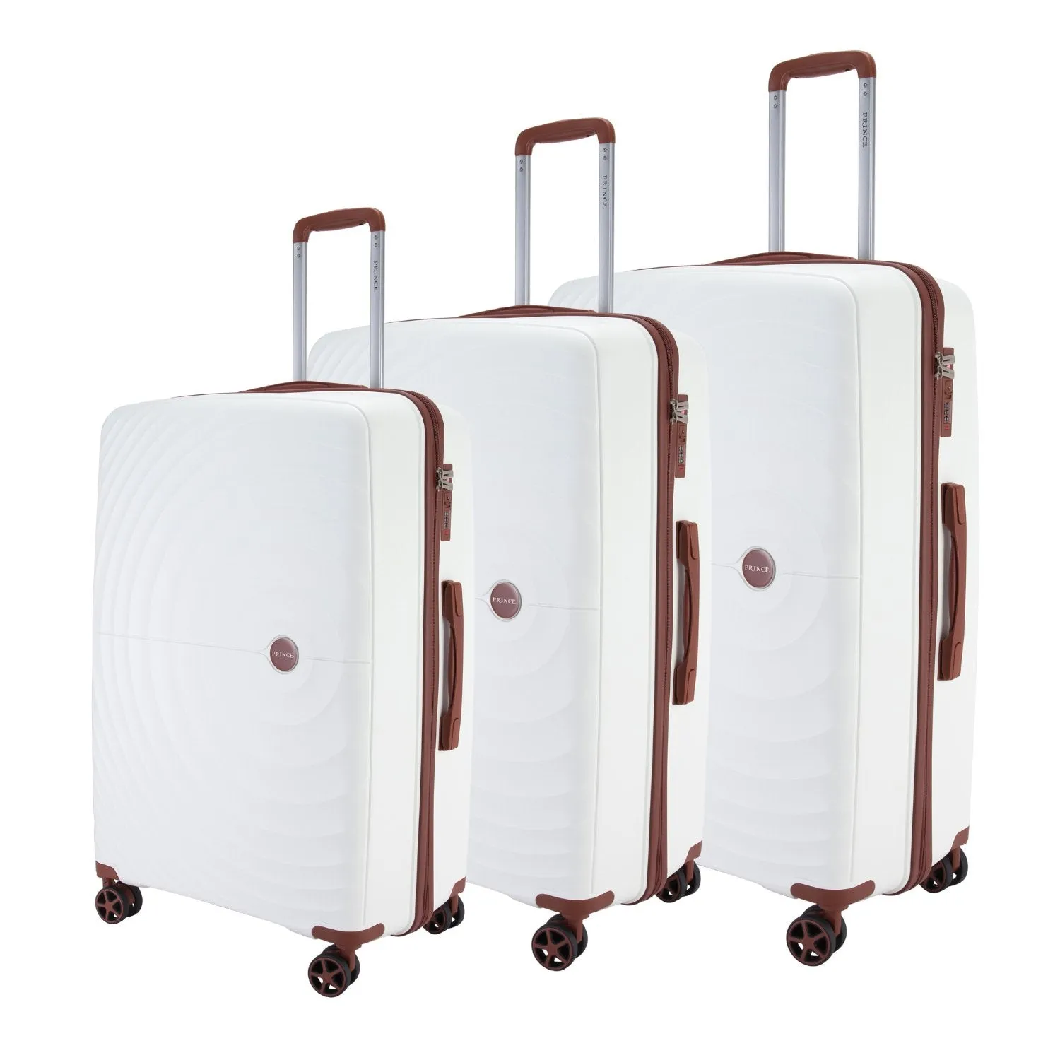 Prince Hardside Suitcase Set of 3-Grey PR16709