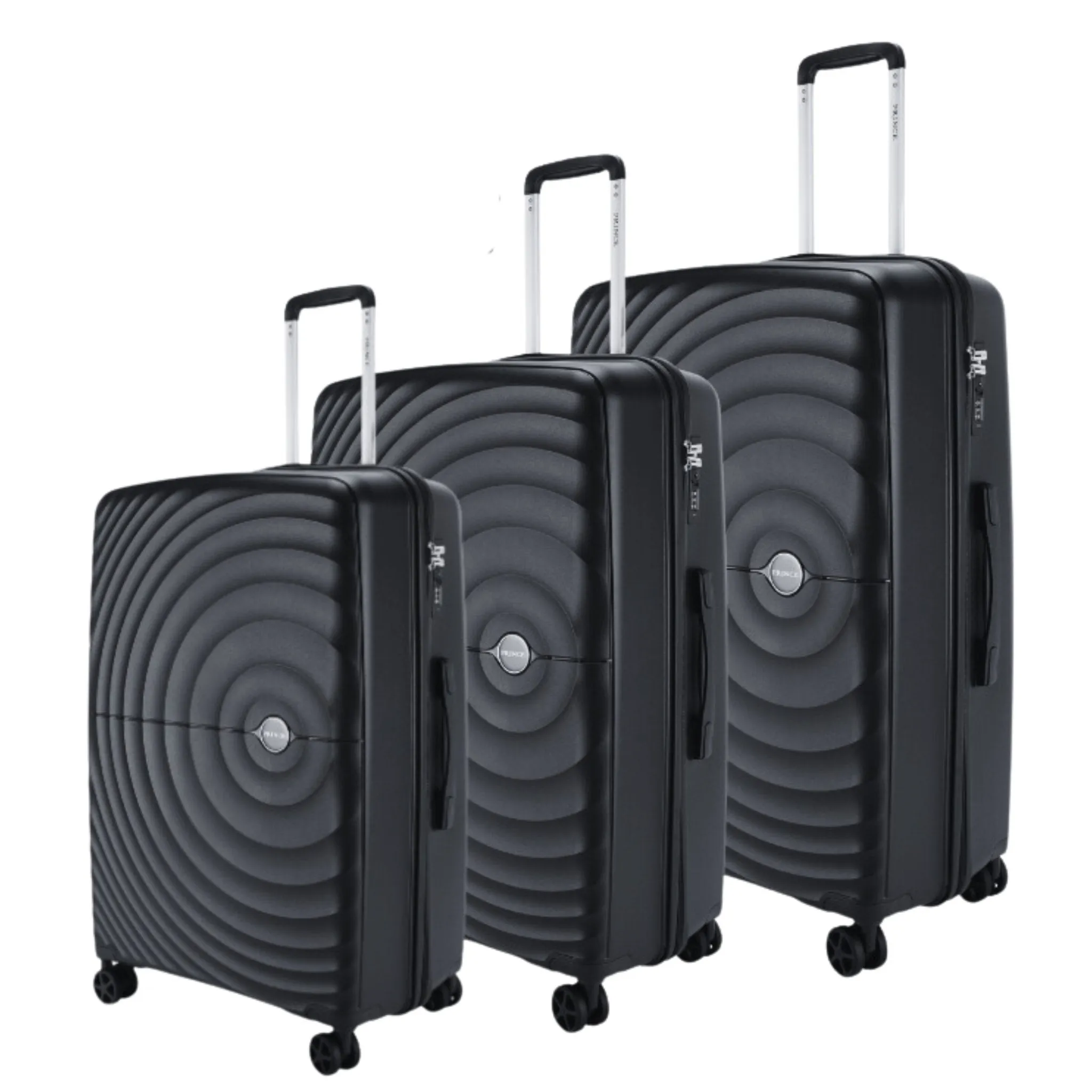 Prince Hardside Suitcase Set of 3-Grey PR16709