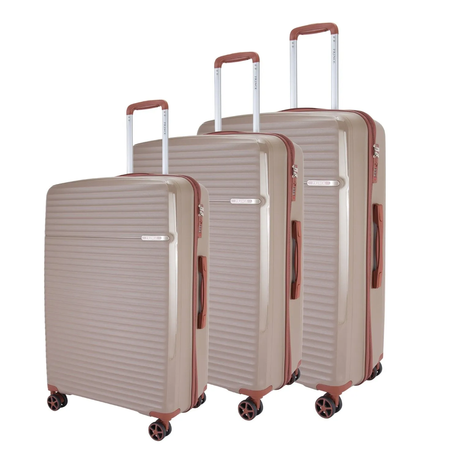 Prince Hardside Suitcase Set of 3-Navy PR16710