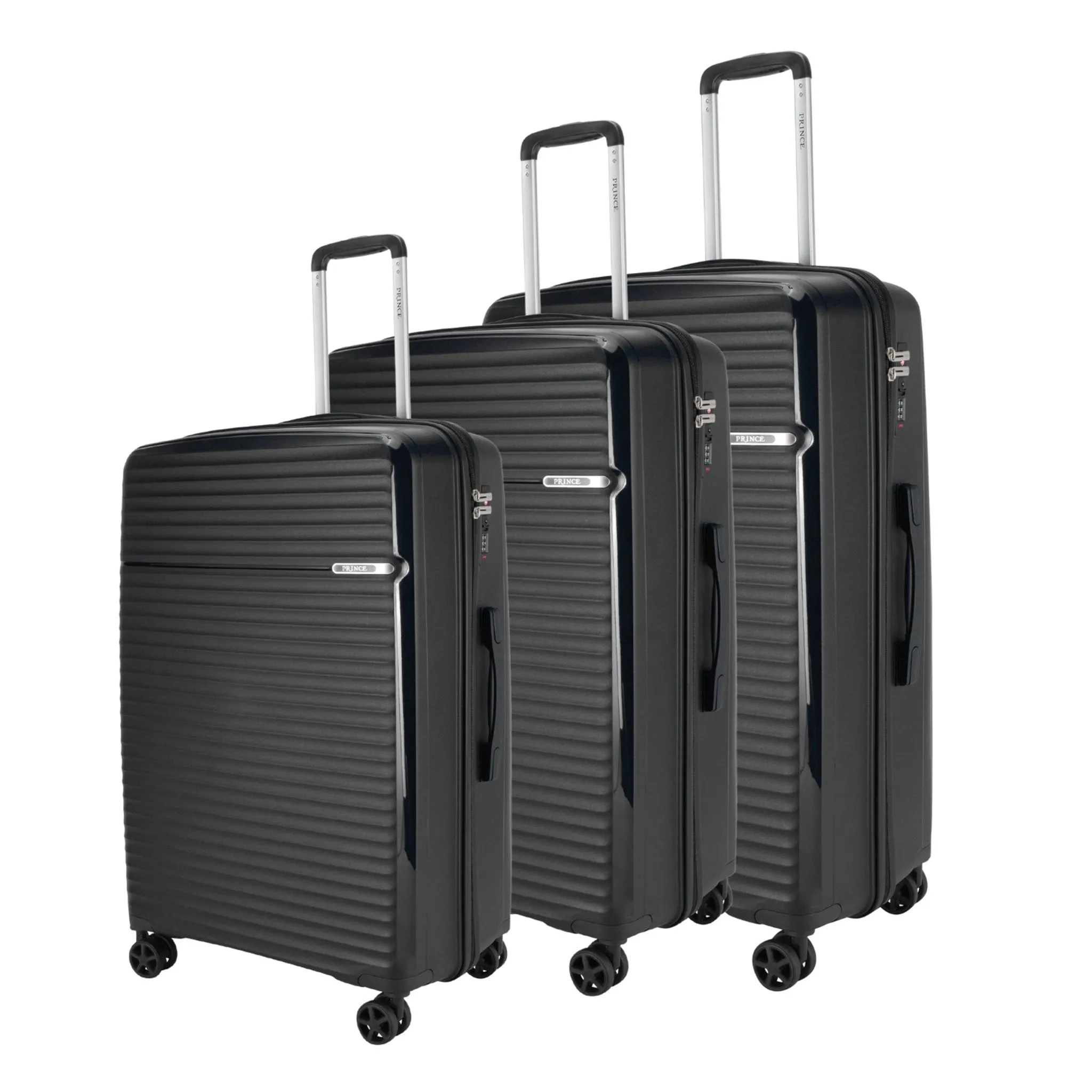 Prince Hardside Suitcase Set of 3-Navy PR16710