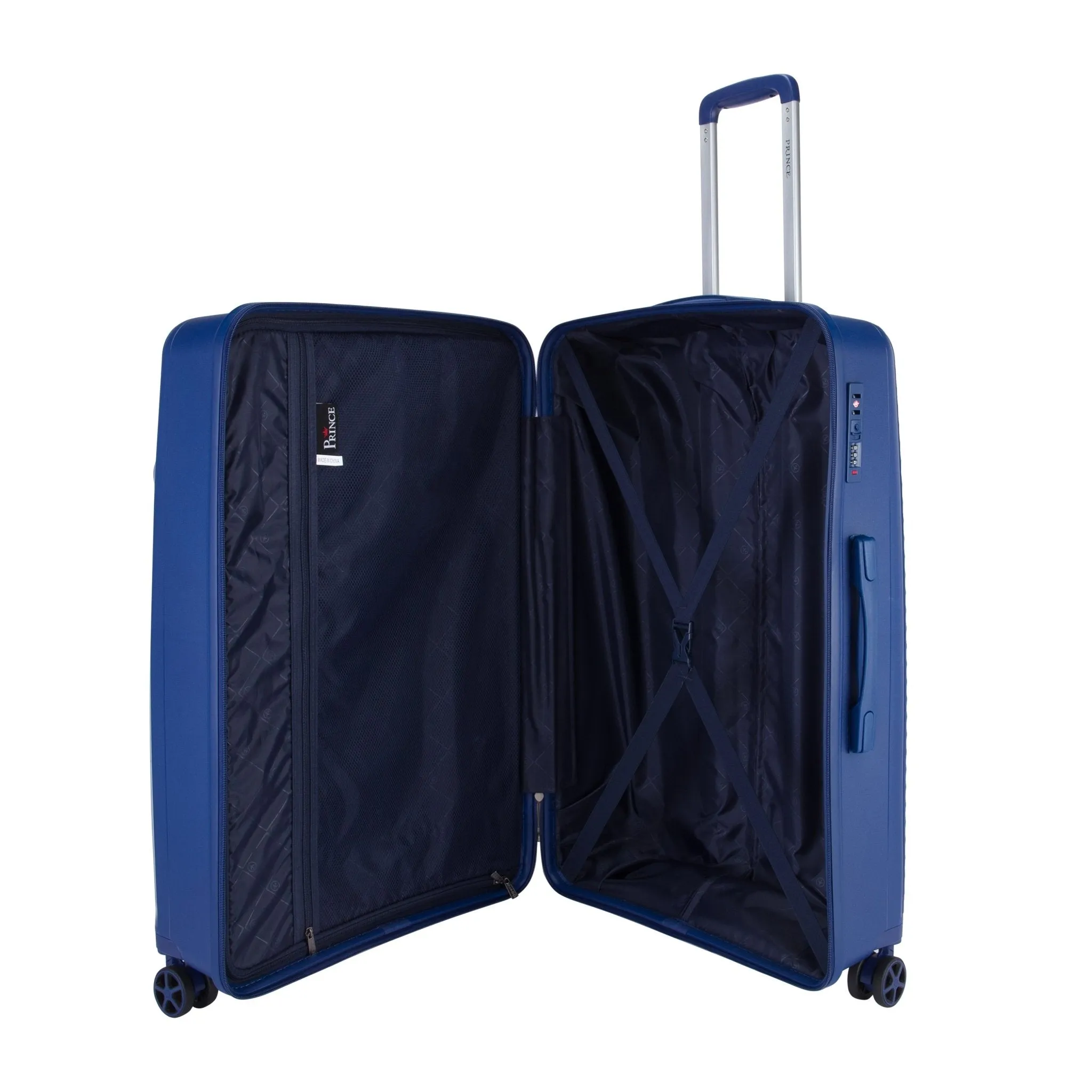 Prince Hardside Suitcase Set of 3-Navy PR16710