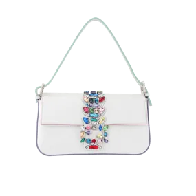 Rhinestone Buckle Baguette