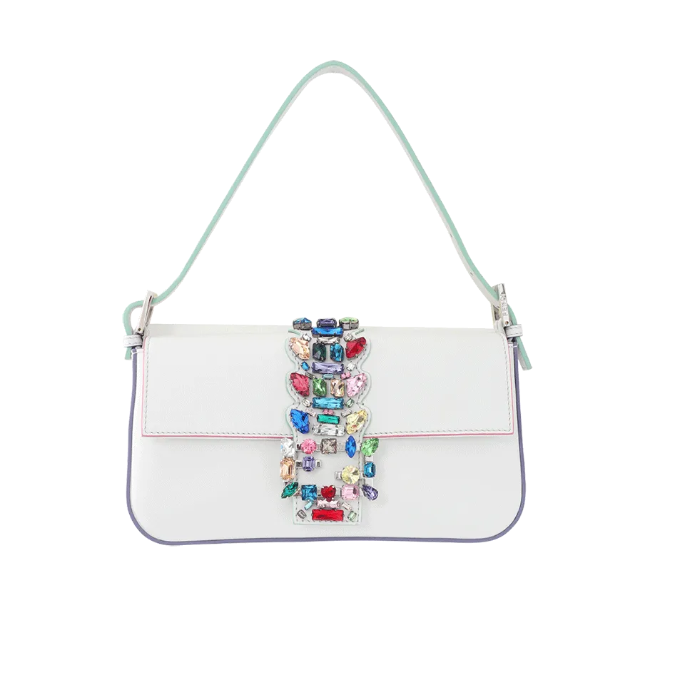 Rhinestone Buckle Baguette