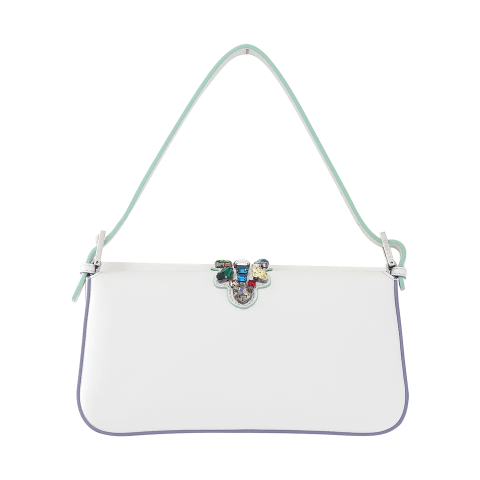 Rhinestone Buckle Baguette