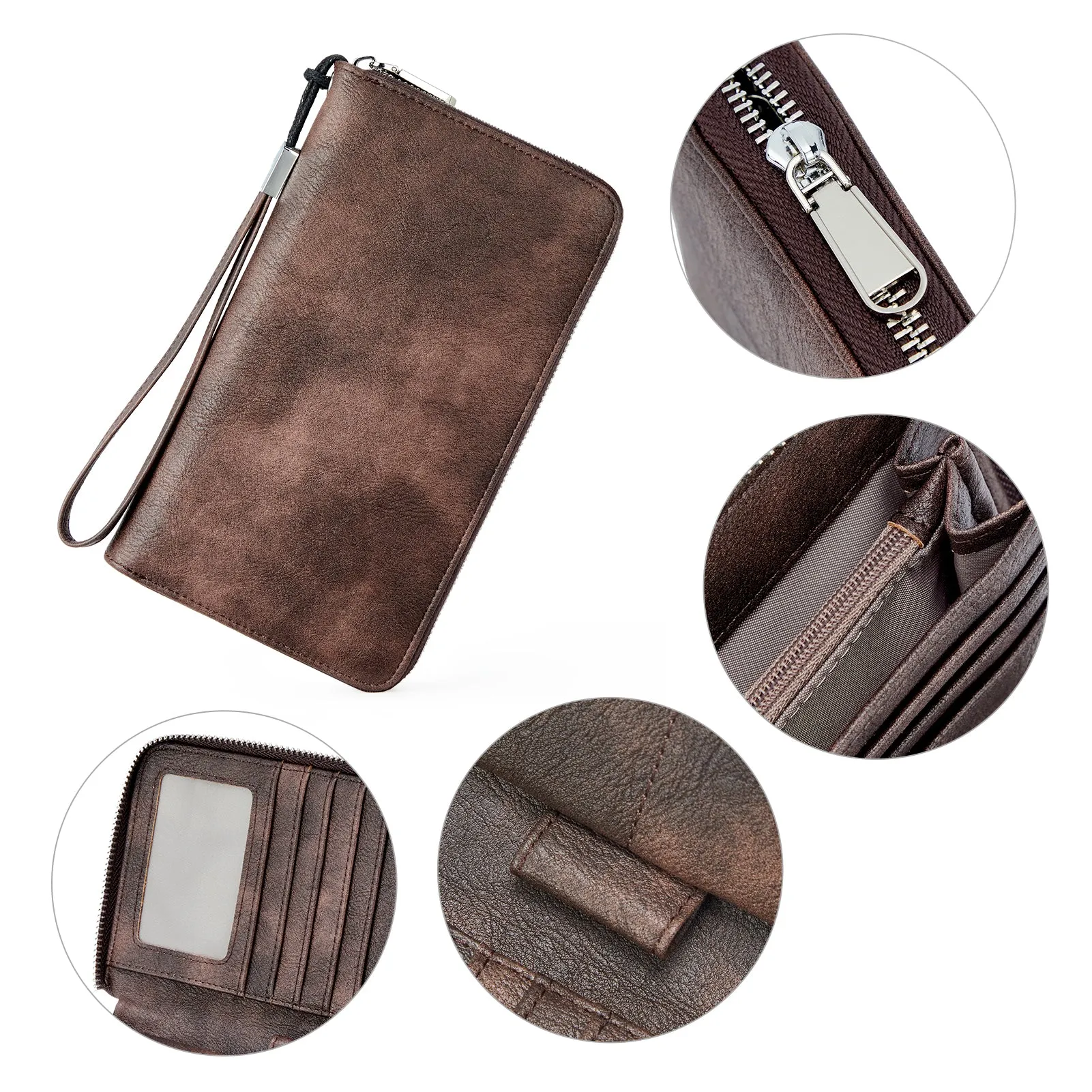 Rozenn Wallets With Checkbook Holder —— Zipper