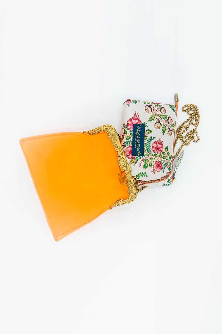 Rust Orange Zafraan Clutch & Pouch Set