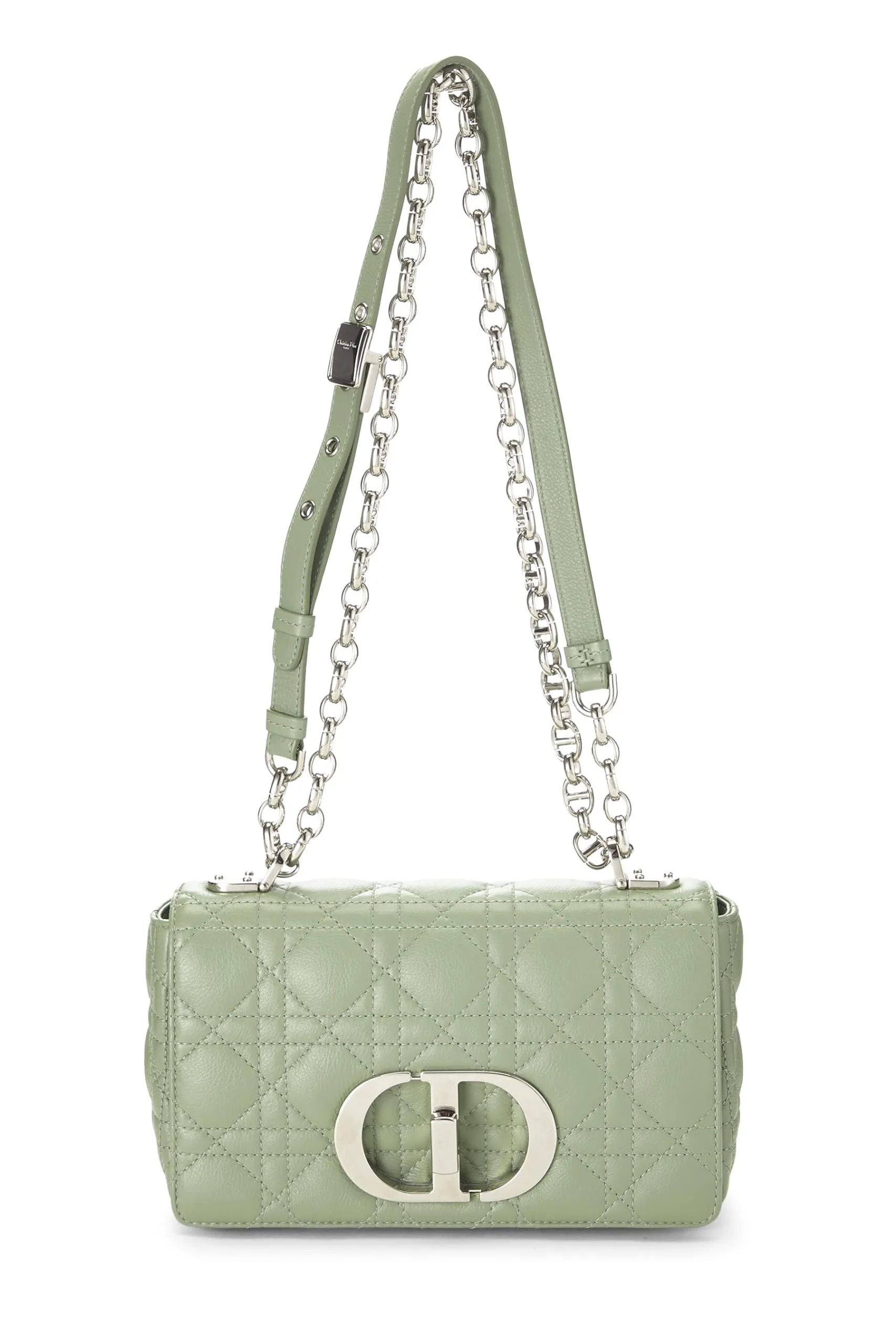 Trendy Inspired Dior,  Green Cannage Calfskin Caro Bag Small, Green