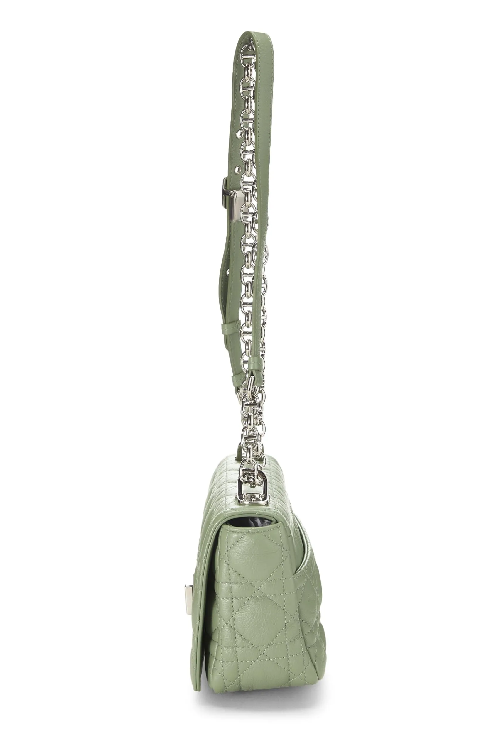 Trendy Inspired Dior,  Green Cannage Calfskin Caro Bag Small, Green