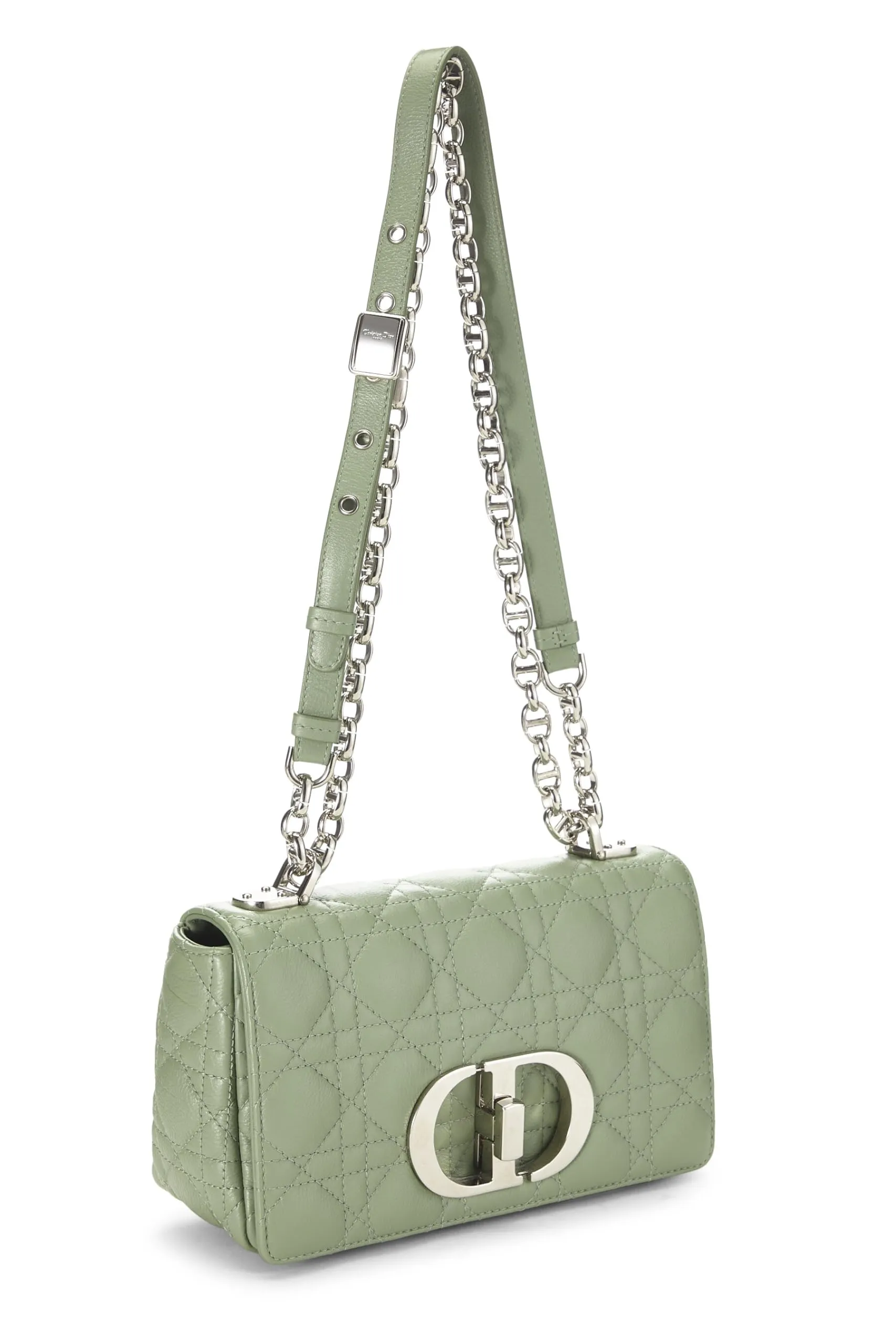 Trendy Inspired Dior,  Green Cannage Calfskin Caro Bag Small, Green