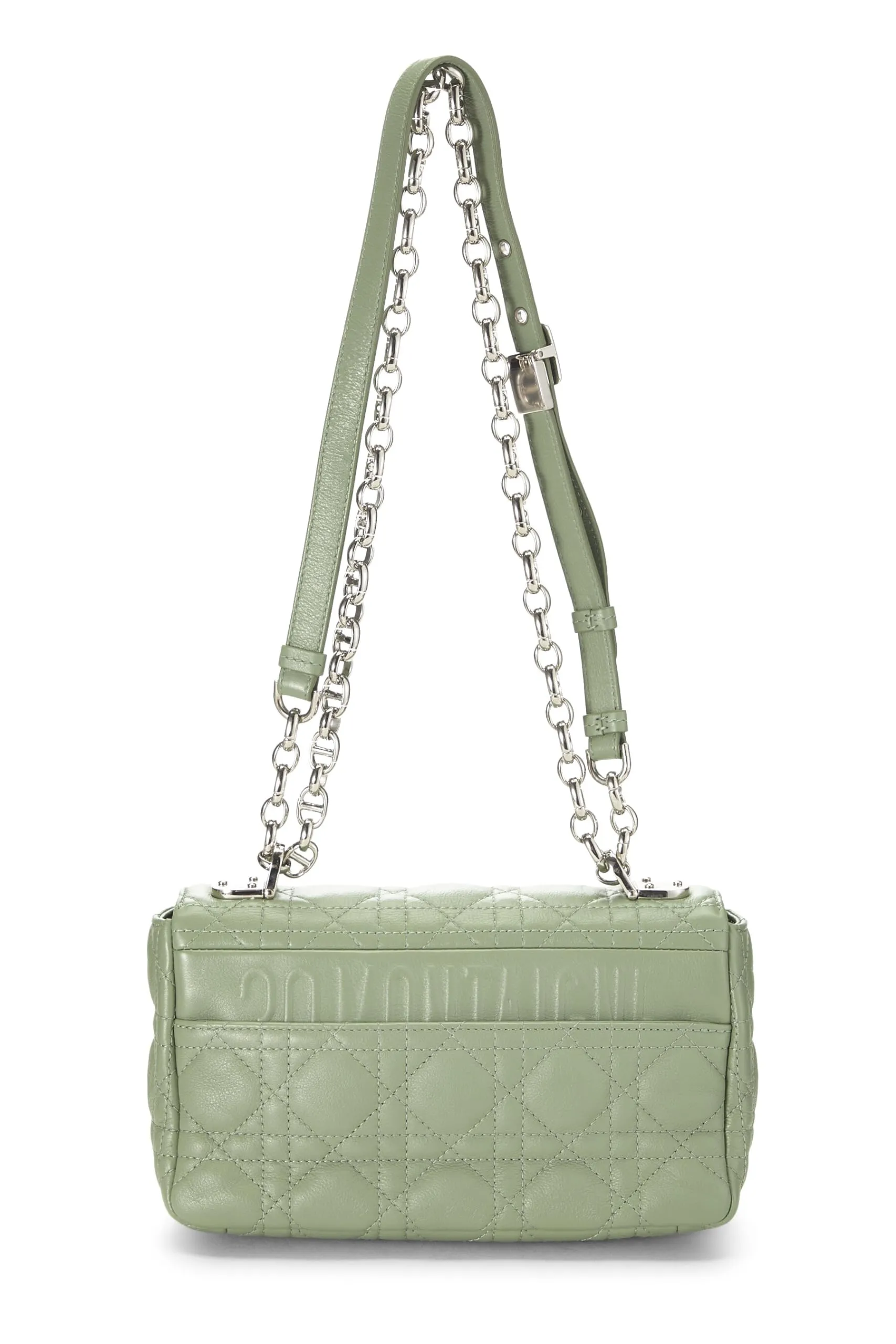 Trendy Inspired Dior,  Green Cannage Calfskin Caro Bag Small, Green