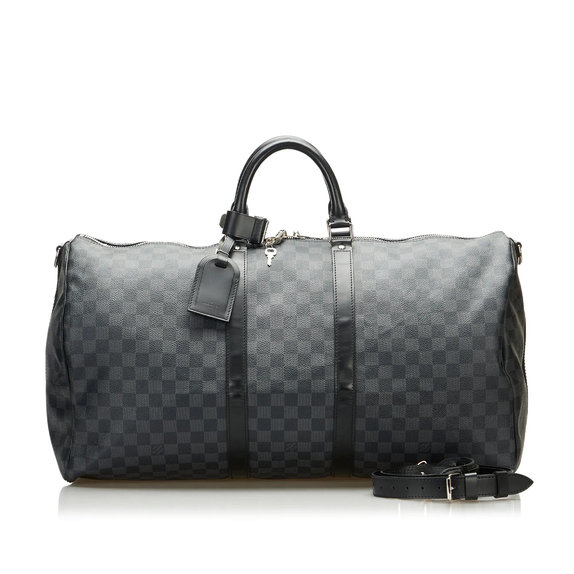 Trendy Inspired Louis Vuitton Keepall Bandoulière 55 Damier Graphite Canvas