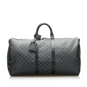 Trendy Inspired Louis Vuitton Keepall Bandoulière 55 Damier Graphite Canvas